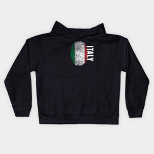 Italy Flag Fingerprint My Story DNA Italian Kids Hoodie